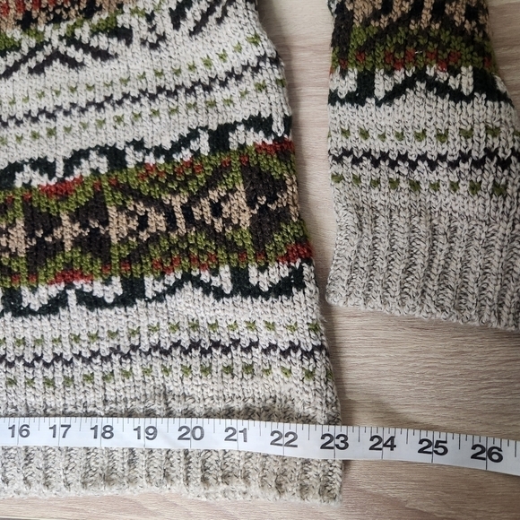 Vintage Women's Chunky Knit Turtleneck Oversized Sweater Large - Picture 12 of 14